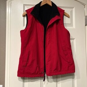 RALPH LAUREN Womens Red Black Reversible Vest Size L Outdoor Winter Layering